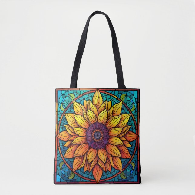 Bolsa Tote Flores De Vidro Manchas Atormentadas (Frente)