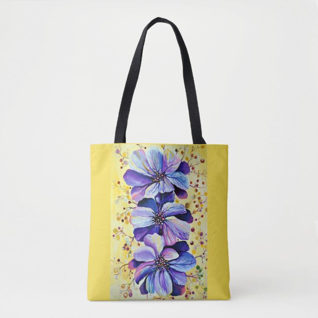Bolsa Tote Flores delfinas (Frente)
