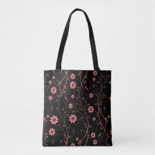 Bolsa Tote Flores Delicadas Rosa