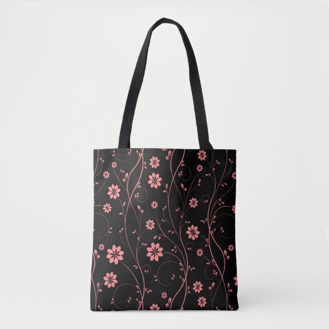 Bolsa Tote Flores Delicadas Rosa (Frente)