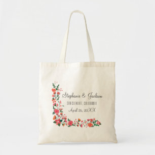 Bolsa Tote Flores Desenhadas À Mão