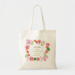 Bolsa Tote Flores do 10º Aniversário do Casamento Religioso