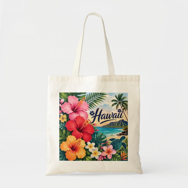 Bolsa Tote Flores do Havaí (Frente)