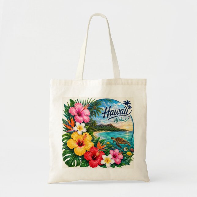 Bolsa Tote Flores do Havaí (Frente)