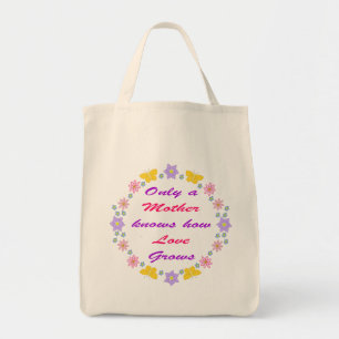 Bolsa Tote Flores e borboletas de dia de as mães