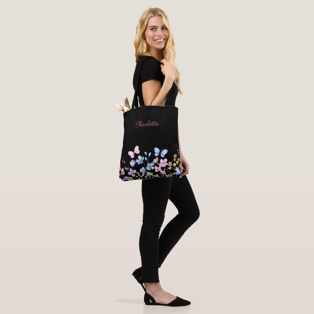 Bolsa Tote Flores e borboletas selvagens (No(a) Modelo)