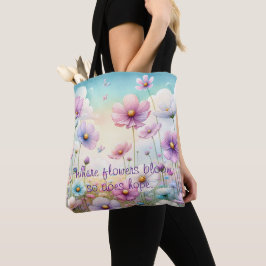 Bolsa Tote Flores e Cotação do Cosmos