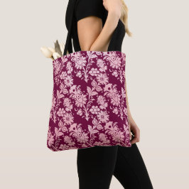 BOLSA TOTE FLORES E FITAS VERTICAIS
