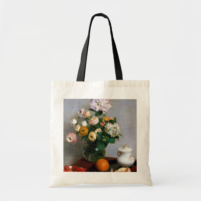 Bolsa Tote Flores e Frutas, Henri Fantin-Latour (Frente)