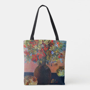 Bolsa Tote Flores e Gatos de Paul Gauguin, Arte Fina Vintage