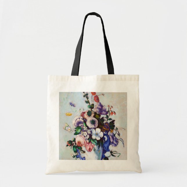 Bolsa Tote Flores em um Vaso Rococo, Paul Cezanne (Frente)