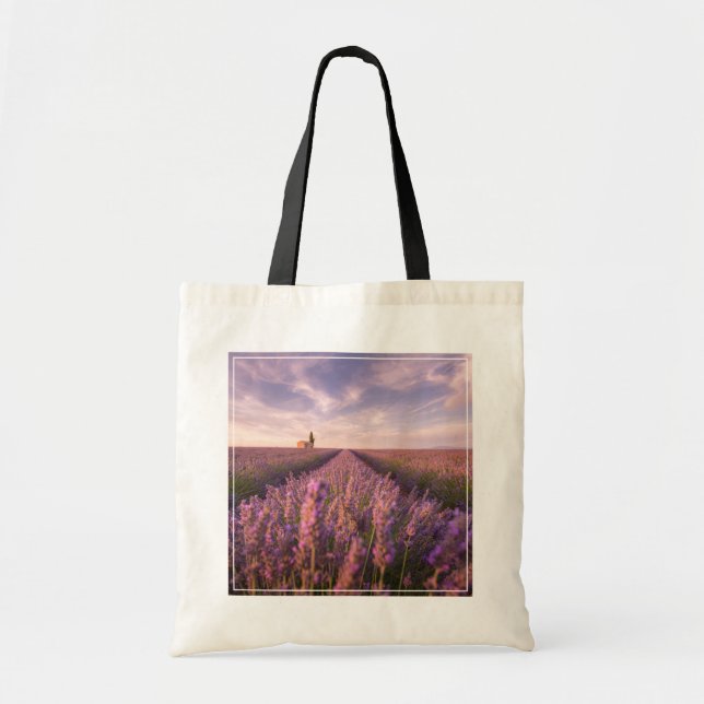 Bolsa Tote Flores | França Lavanda do Sul (Frente)