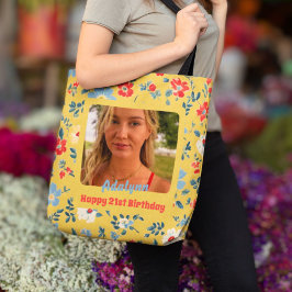Bolsa Tote Flores Gritas para mulheres de 21 anos