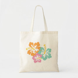 Bolsa Tote Flores havaianas desbotadas para o saco