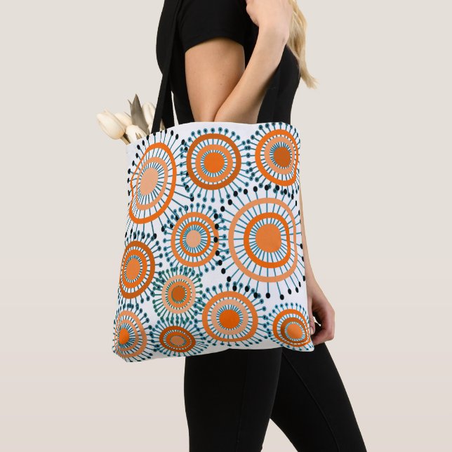 Bolsa Tote Flores Laranja (Close Up)