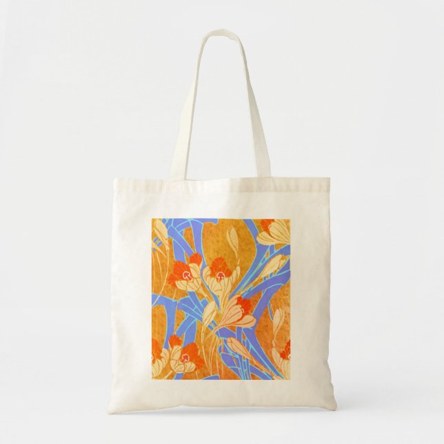Bolsa Tote Flores Laranja Deco de Seguy - Saco (Frente)