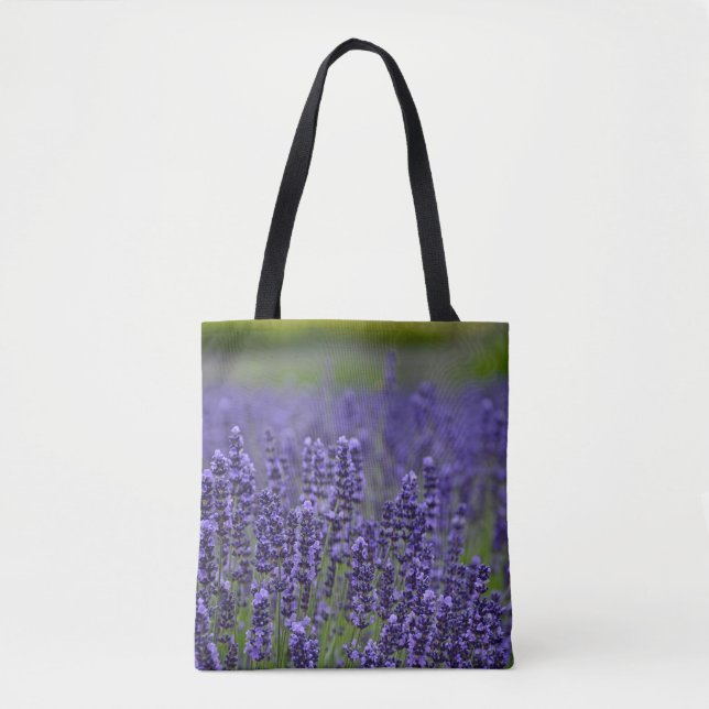 Bolsa Tote Flores lavandas roxas (Frente)