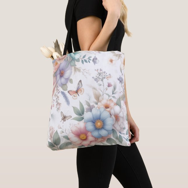 Bolsa Tote Flores Luminosas 🌼 (Close Up)