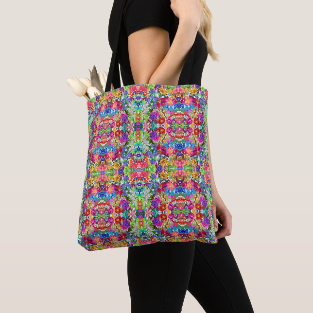 Bolsa Tote Flores mágicas coloridas fofas (Close Up)