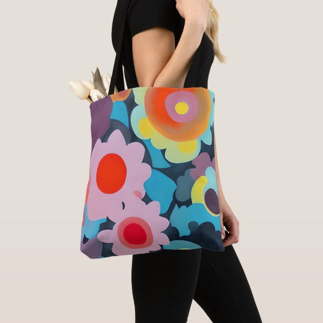 Bolsa Tote Flores mod retro (Close Up)