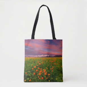 Bolsa Tote Flores   Montanhas com paisagens de flores silvest