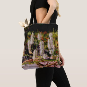Bolsa Tote Flores Na Pintura De Fotos Do Rock Oil 