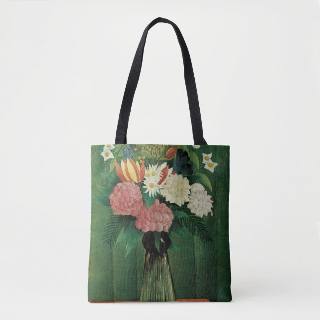 Bolsa Tote Flores num Vaso Verde (Frente)