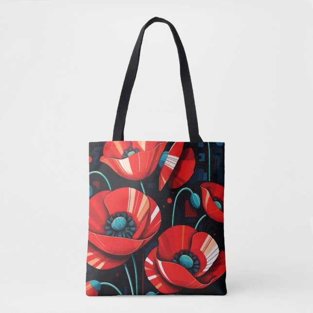 Bolsa Tote Flores Papaver Papoula (Frente)