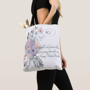 Bolsa Tote Flores Pastéis Delicadas