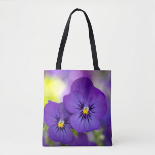 Bolsa Tote Flores   Pintas Roxas