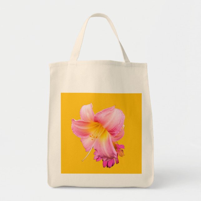 Bolsa Tote Flores rosa (Frente)
