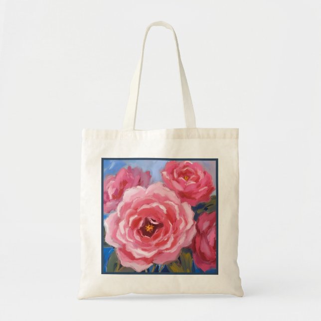Bolsa Tote Flores Rosa (Frente)