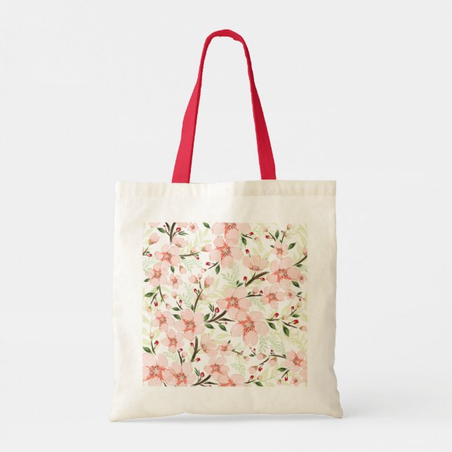 Bolsa Tote Flores rosa (Verso)