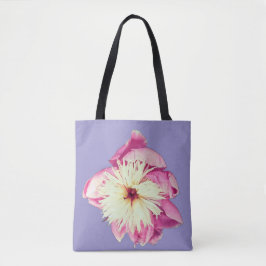 Bolsa Tote Flores rosa e creme
