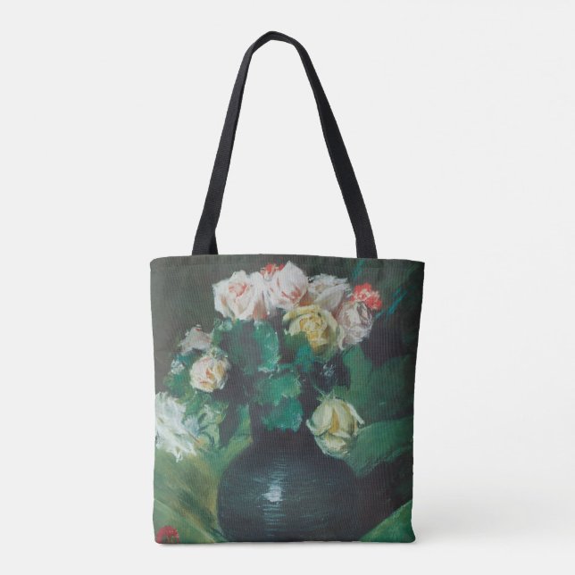 Bolsa Tote Flores (Rosas) por William Merritt Chase (Verso)