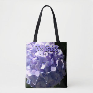 Bolsa Tote Flores roxas Hydrangea púrpura para a Noiva