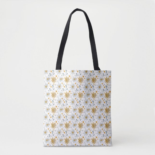 Bolsa Tote Flores São As Palavras Da Terra (Frente)