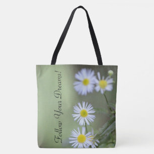 Bolsa Tote Flores selvagens com verde