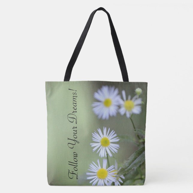 Bolsa Tote Flores Selvagens Com Verde (Frente)