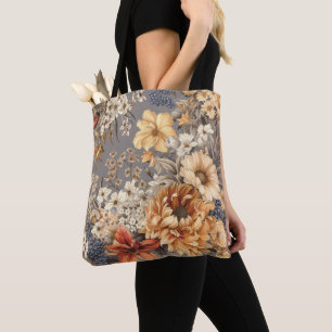Bolsa Tote Flores selvagens nas Cinzas