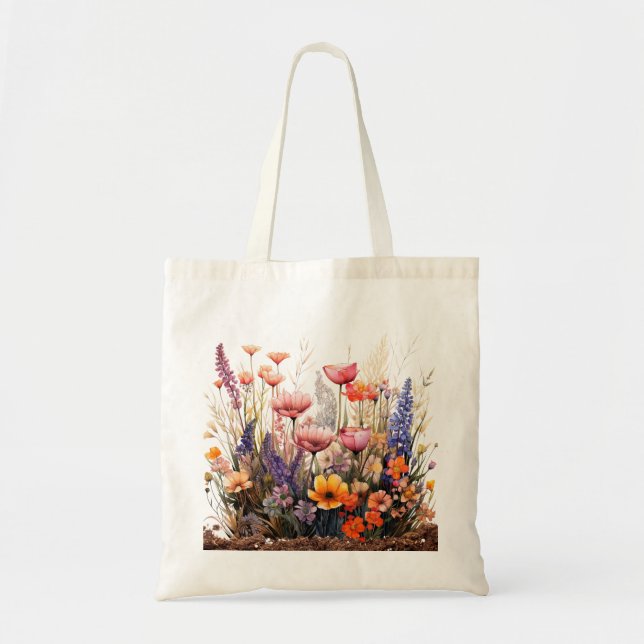 Bolsa Tote Flores selvagens Tote Bag (Frente)