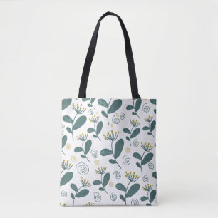 Bolsa Tote Flores sem aparência ao fundo no estilo escandinav