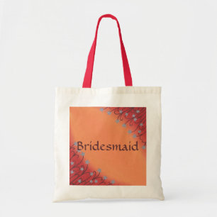 Bolsa Tote Flores Silver Star no Saco Vermelho Laranja Mistur