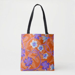 Bolsa Tote Flores silvestres decorativas. Flor de verão