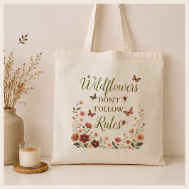 Bolsa Tote Flores Silvestres Terrosos não seguem regras Gráfi