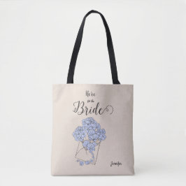 Bolsa Tote Flores Simplísticas De Aquarela Aqui para a Noiva