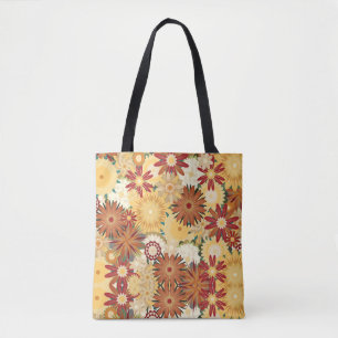 Bolsa Tote Flores Toneladas Flores Artísticas Mínimas
