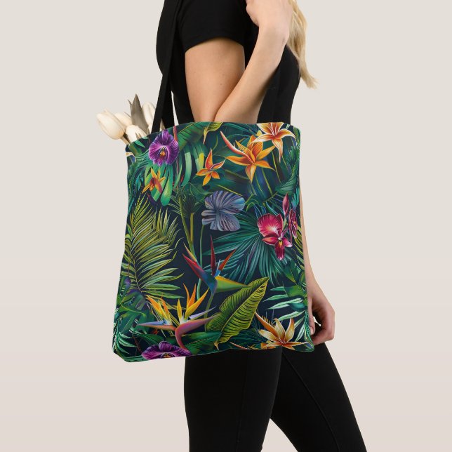 Bolsa Tote Flores Tropicais (Close Up)