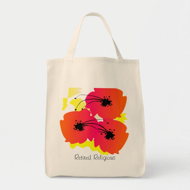 Bolsa Tote Flores tropicais artísticas aposentadas da sacola (Frente)