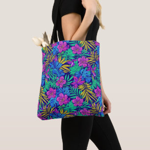 Bolsa Tote Flores Tropicais Brilhantes
